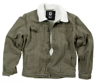 Холщовая куртка из шерпы Brandit, оливковый