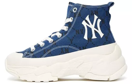 Кеды MLB Chunky High Canvas Shoes Unisex High-Top Blue