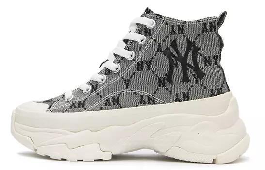 Кеды MLB Chunky High Canvas Shoes Unisex High-Top Gray