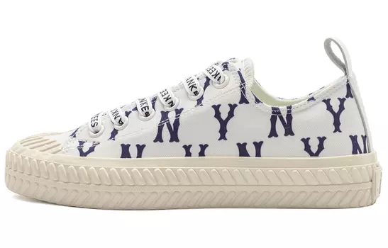 Кеды MLB Playball Canvas Shoes Unisex Low-Top Ivory White