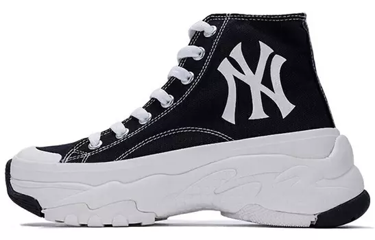 Кеды MLB Chunky High Canvas Shoes Unisex High-Top Black