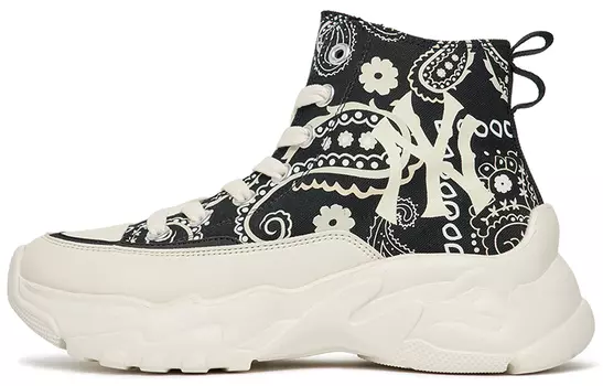 Кеды MLB Chunky High Canvas Shoes Unisex High-Top White Black