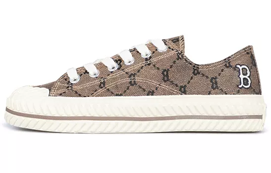 Кеды MLB Playball Canvas Shoes Unisex Low-Top Khaki