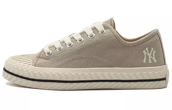 Кеды MLB Playball Canvas Shoes Unisex Low-Top Beige Yellow