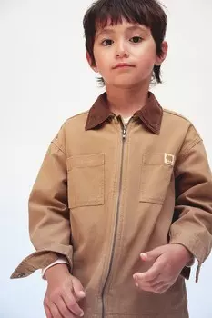 Холщовая рубашка H&M, хаки