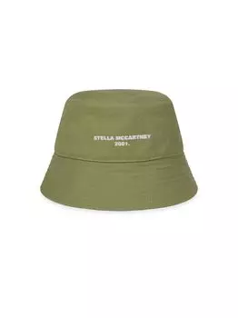 Холщовая шляпа-ведро с вышитым логотипом Stella McCartney