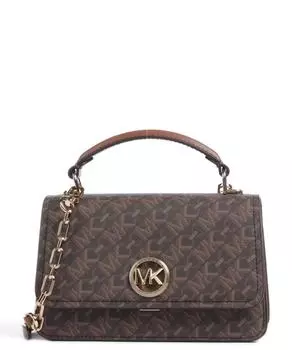 Холщовая сумка через плечо Delancey Michael Kors, коричневый