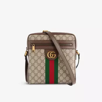 Холщовая сумка через плечо Ophidia GG Gucci, цвет beb/nacero/vrv