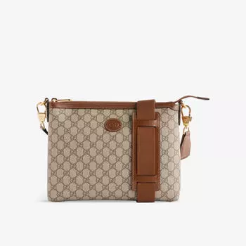 Холщовая сумка через плечо Ophidia GG Gucci, цвет beeb/brosug/brsug