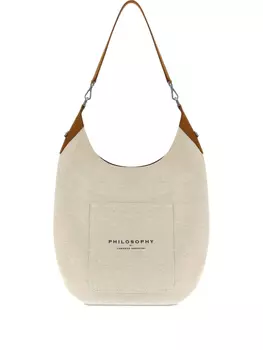 Холщовая сумка через плечо Philosophy Di Lorenzo Serafini, белый