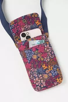 Холщовая сумка для телефона Fatface с цветочным узором Fat Face, фиолетовый