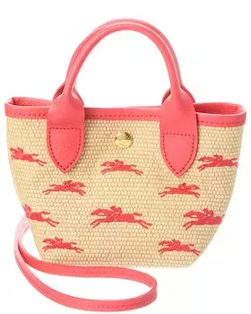 Холщовая сумка-корзина Longchamp Le Panier Pliage XS, красный