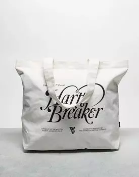 Холщовая сумка с графическим рисунком белого цвета Carhartt WIP