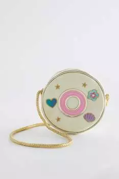 Холщовая сумка с нашивкой в виде буквы S Next, бежевый