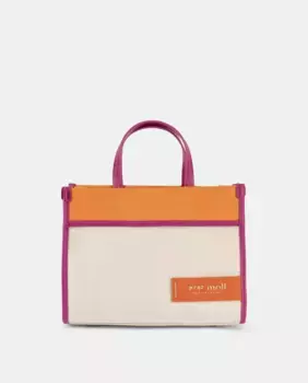 Холщовая сумка с отделкой в натуральную елочку Pepe Moll, оранжевый