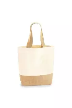 Холщовая сумка-шопер на джутовой основе Westford Mill, обнаженная