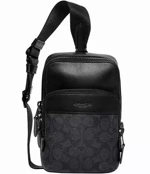 Холщовая сумка-слинг COACH Signature Gotham, 13 шт., серый