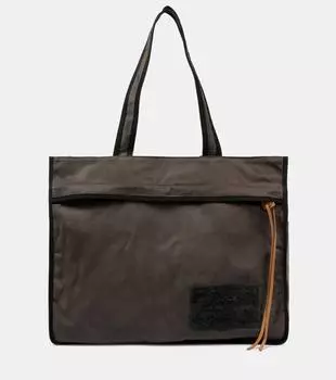 Холщовая сумка-тоут Acne Studios, цвет grey/black