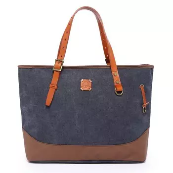 Холщовая сумка-тоут для покупок бренда Tsd из красного дерева TSD Brand, темно-синий