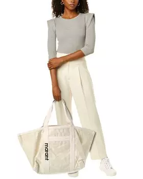 Холщовая сумка-тоут Isabel Marant Warden, бежевый