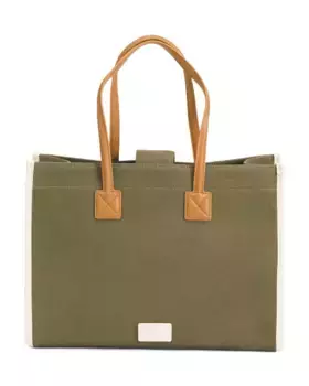 Холщовая сумка-тоут Saly с контрастной отделкой Vince Camuto, цвет Forest