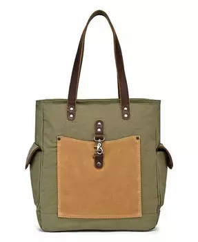 Холщовая сумка-тоут Valley and Sky TSD BRAND, зеленый
