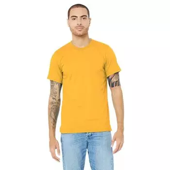 Холщовая унисекс трикотажная футболка с круглым вырезом / мужская футболка с коротким рукавом Bella+Canvas