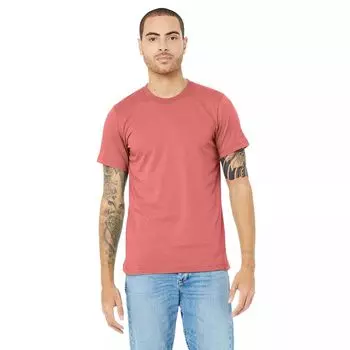 Холщовая унисекс трикотажная футболка с круглым вырезом / мужская футболка с коротким рукавом Bella+Canvas