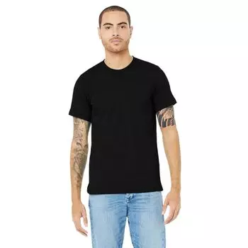 Холщовая унисекс трикотажная футболка с круглым вырезом / мужская футболка с коротким рукавом Bella+Canvas