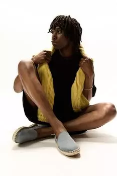 Холщовые эспадрильи Pull And Bear, синий