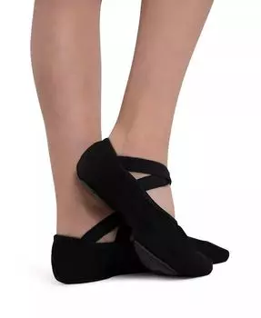 Холщовые балетки Hanami для девочек, легкие, загар Capezio, черный