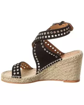 Холщовые босоножки на танкетке Isabel Marant Iriane, черный