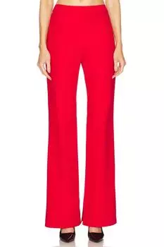 Холщовые брюки с высокой посадкой и разрезами Selmacilek, красный