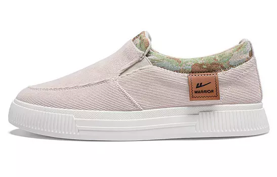 Холщовые кеды мужские низкие бежевый Warrior