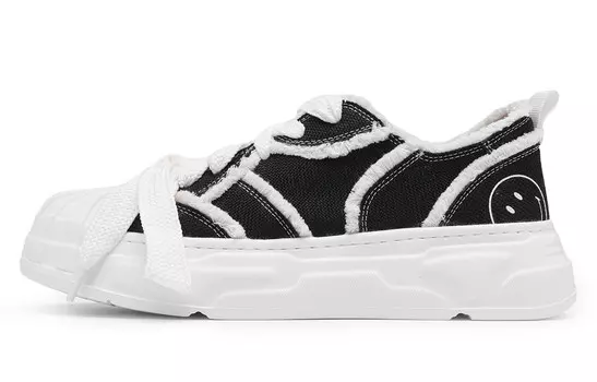 Холщовые кеды мужские низкие Smiley, черный