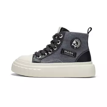 Холщовые кеды мужские высокие Fairwhale, цвет Coal ash black