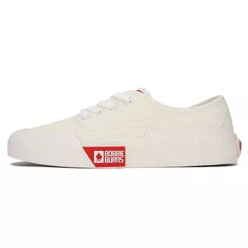 Холщовые кеды унисекс с низким верхом белого цвета Bobbie Burns, цвет Ivory