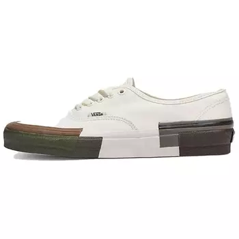 Холщовые кеды унисекс с низким верхом белый/коричневый Vans