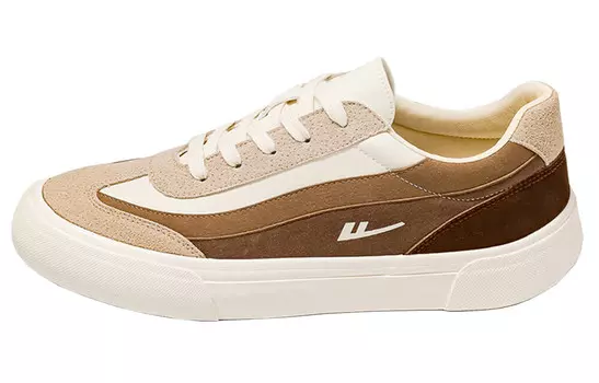 Холщовые кеды унисекс с низким верхом бежево-коричневого цвета Warrior