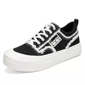 Холщовые кеды унисекс с низким верхом Hochsha, черный