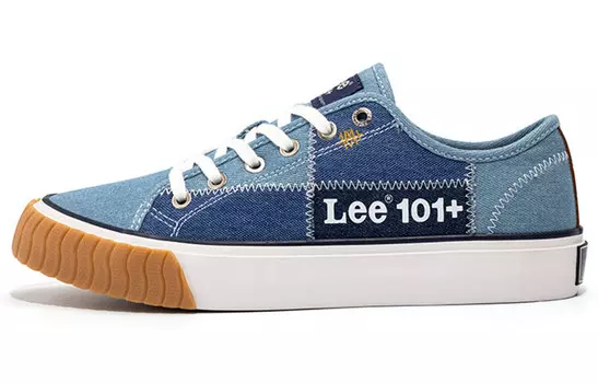 Холщовые кеды унисекс с низким верхом светло-голубого цвета Lee