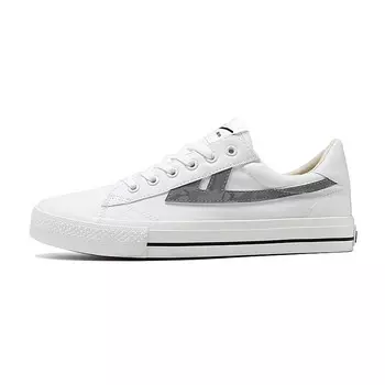 Холщовые кеды унисекс с низким верхом Warrior, цвет White Gray