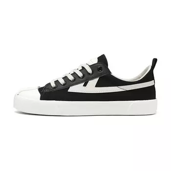 Холщовые кеды унисекс с низким верхом Warrior, цвет Black/Beige