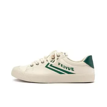 Холщовые кеды унисекс с низким верхом зеленого цвета Dafu Leaps Forward