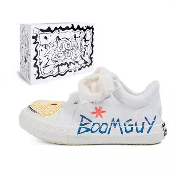 Холщовые кеды унисекс с низким верхом желто-розовый Boom Guy