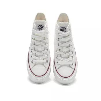 Холщовые кеды унисекс с высоким берцем белого цвета Dafu Leaps Forward, белый