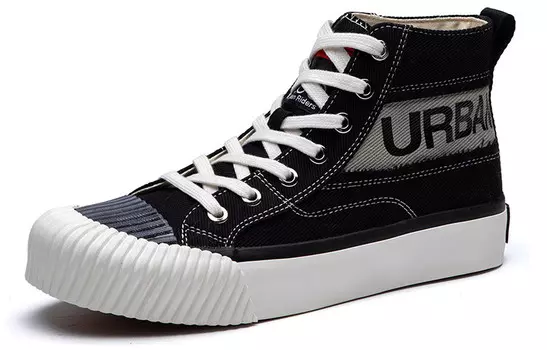 Холщовые кеды унисекс с высоким берцем черного цвета Lee