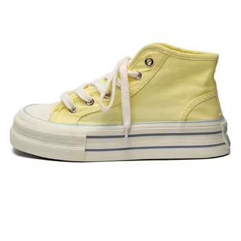 Холщовые кеды унисекс с высоким берцем Zun'Er, цвет Lemon