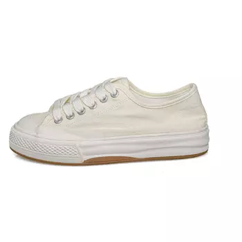 Холщовые кеды женские низкие бежевый B10Crown