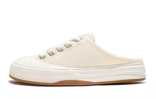 Холщовые кеды женские низкие бежевый Feiyue